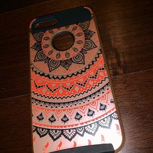 IPhone 6/7/8 plus rose gold boho case